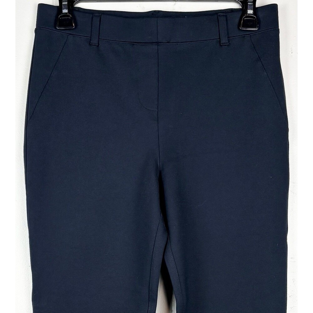 QUINCE Women’s SM Pants Ankle Ponte Navy Blue Straight Leg Classic Office Staple